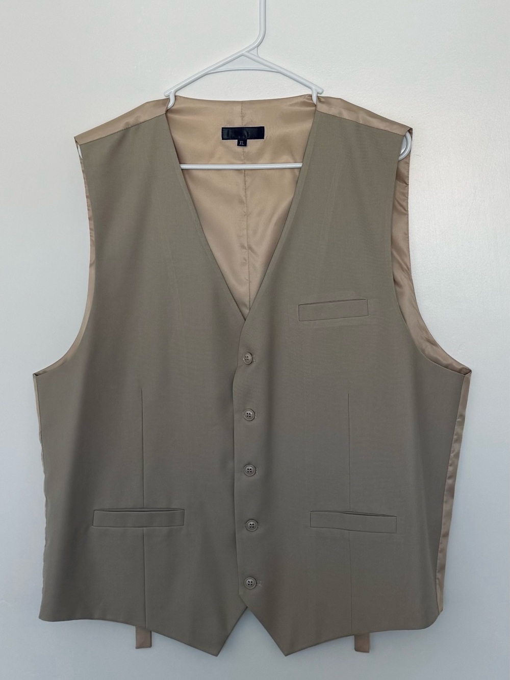 Zeroyaa Men’s Urban design business formal 3-pocket dress vest Size XL